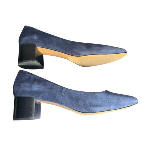 J. Jill Blue Suede Block Heel Pumps Women’s Size 10 Comfort Dress Shoes - Picture 12 of 12